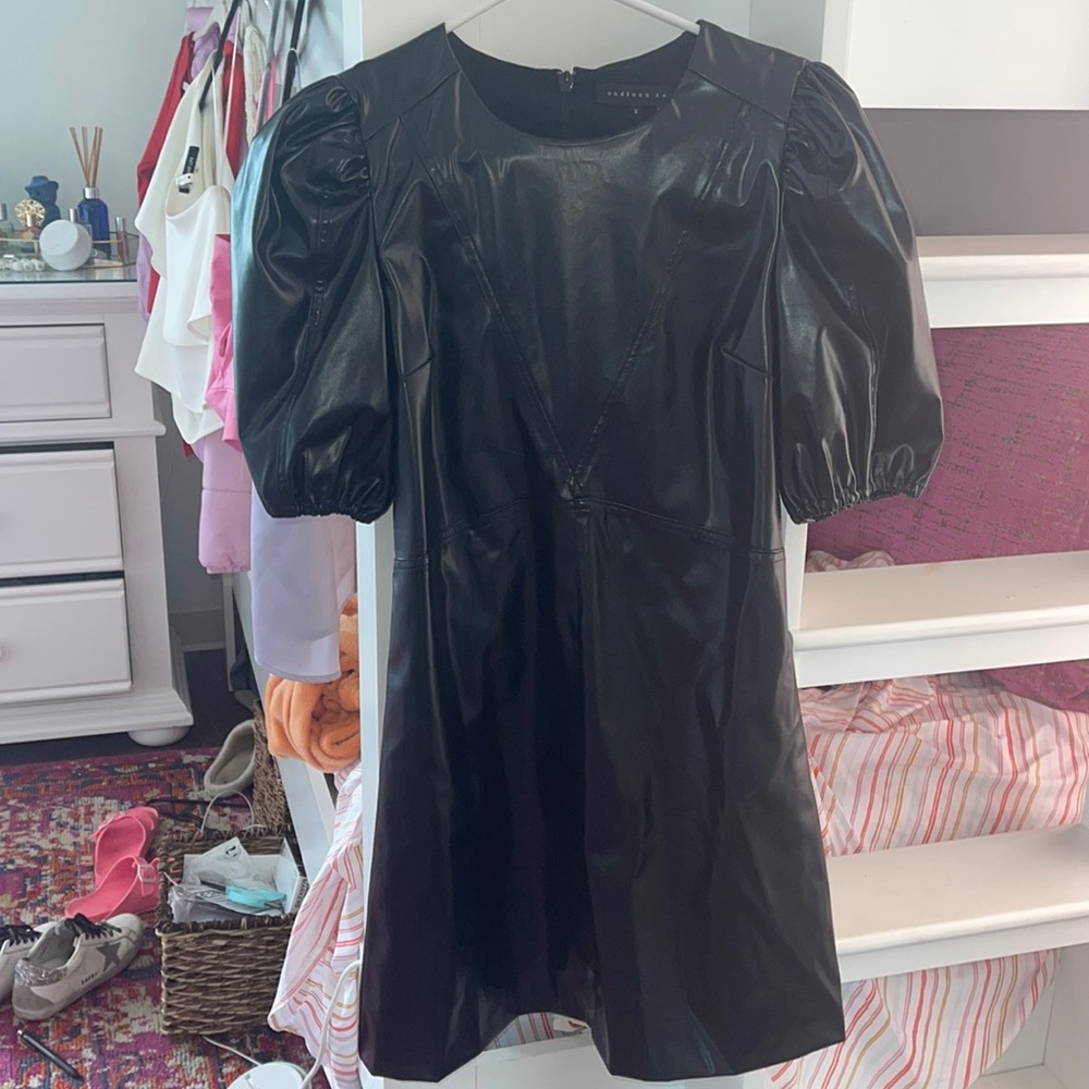 endless Rose black leather dress